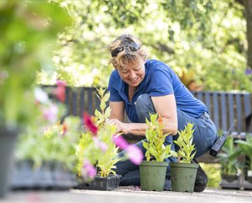 woman gardening